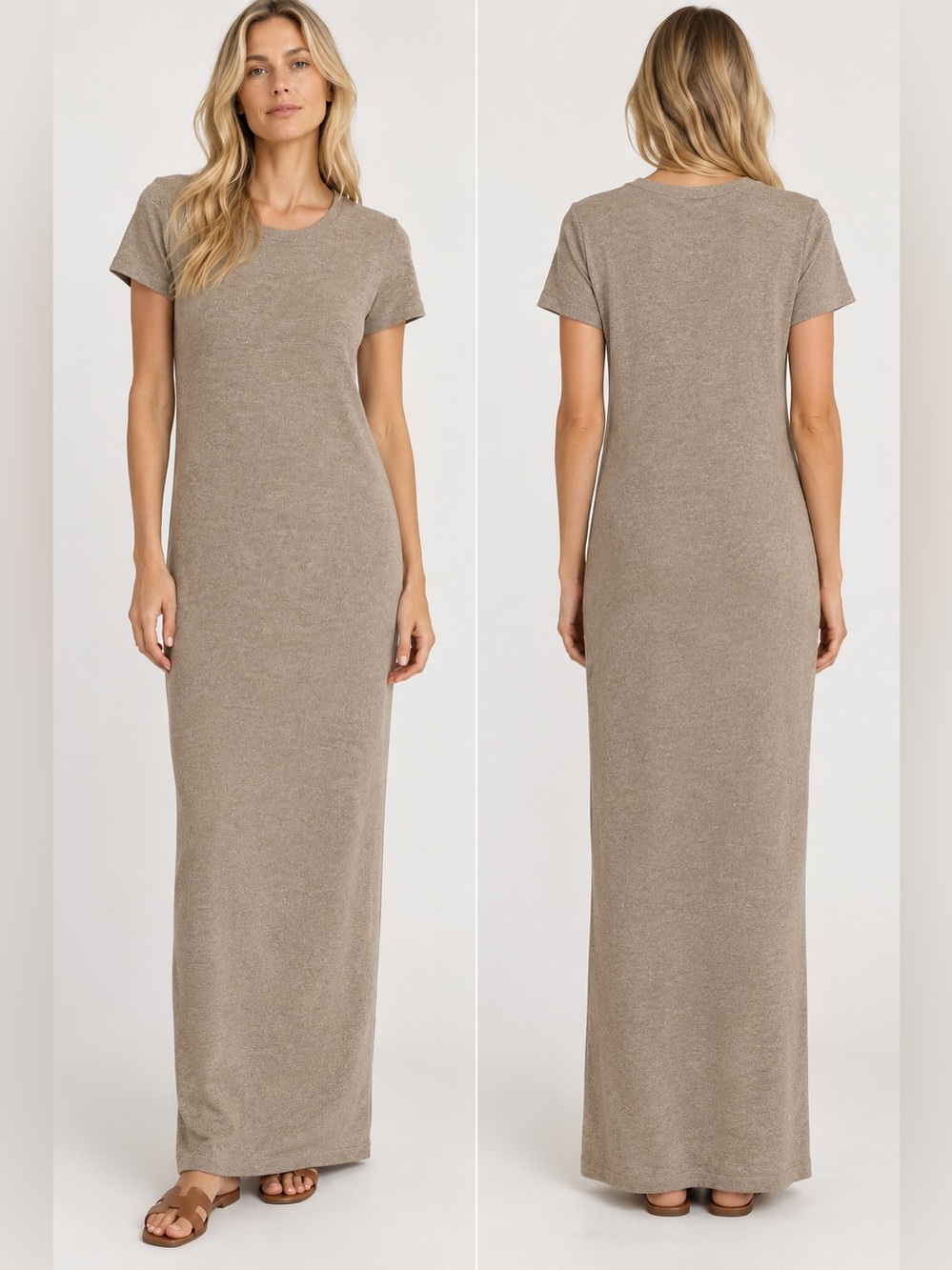 Jenni Kayne Taupe Wool/Cashmere Blend Maxi Sweater Dress M